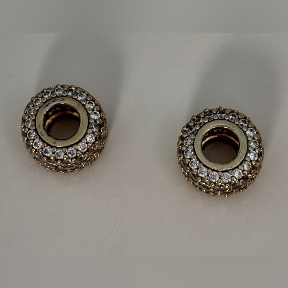 Pandora gold pave spacer charm